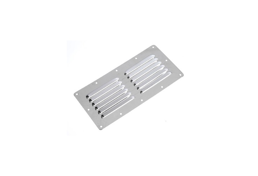 Vent louvred SS304 232 x 115 mm electro polished
