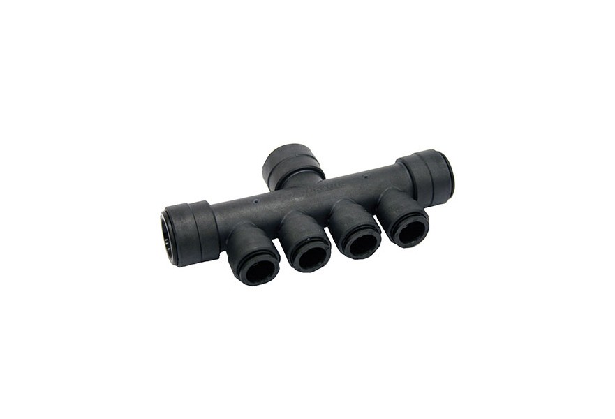 Manifold rail 1 IN 22 mm x 4 OUT 15mm (plastic)