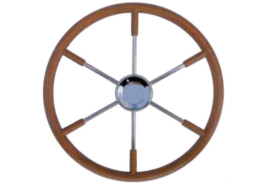 Steering Wheel type 20 Dia. 400 mm Chrome fitting 3 SS spokes & hub