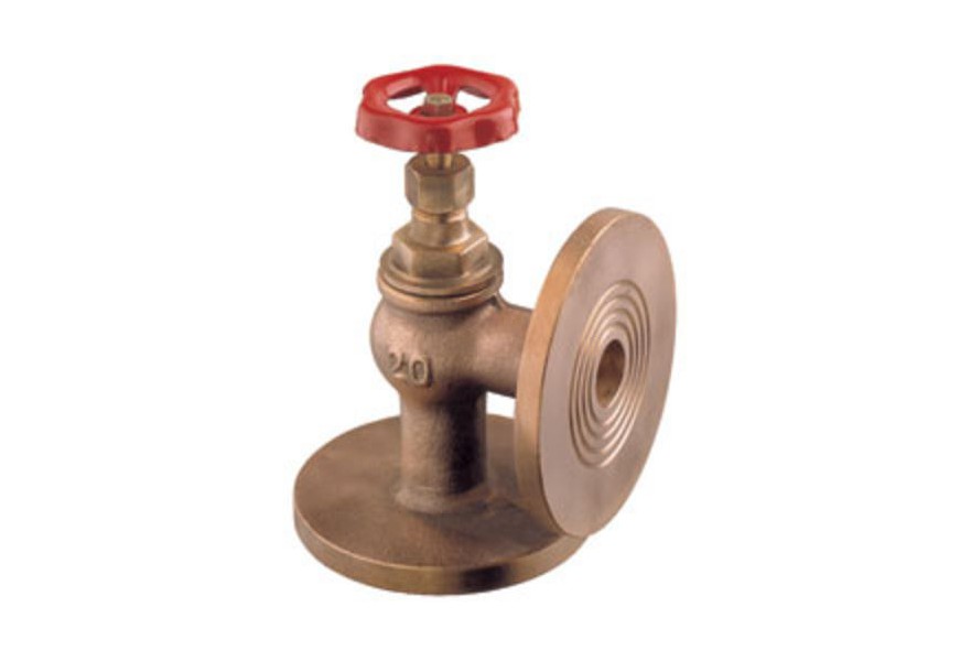 Valve angle DN20 Bronze Art1650A PN16 flange with semi-automatic closing