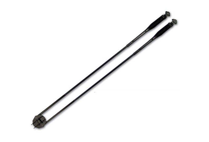 Wiper arm PF 850mm Black 850-900mm blade (coated SS316 with fixed 2 spring)