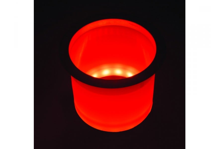Holder drink Red Led lighted with SS rim