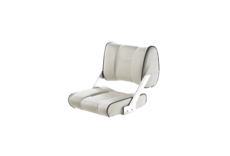 Seat helm FERRY CHTBSW moveable double sided backrest anodized aluminium hinges & white