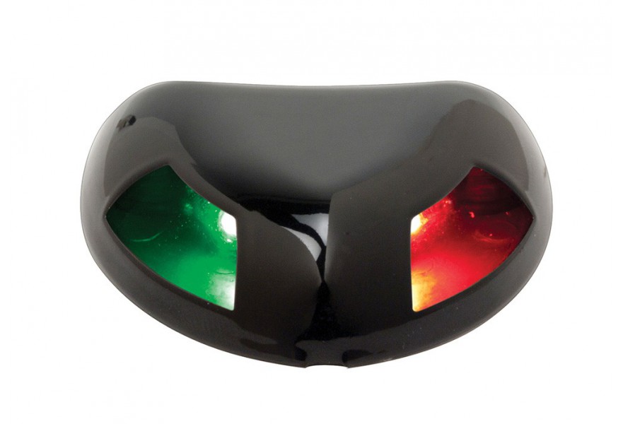 Navigation bicolour 12V LED black horizontal mount stealth series light