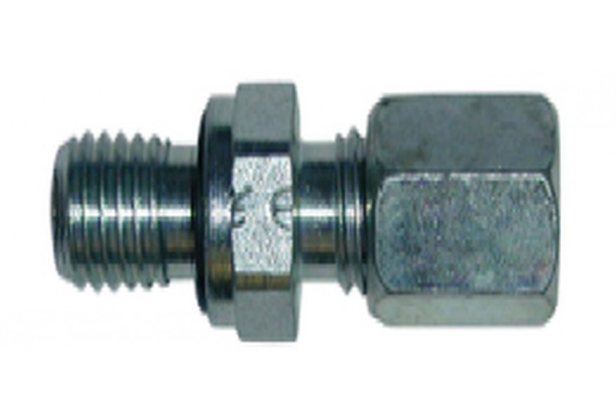 Connector Dia. 15 mm G3/8 cylindric for inflexible hydraulic hose