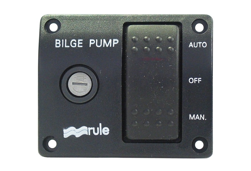 Switch panel 3way 24/32V rocker for bilge pump (lighted)