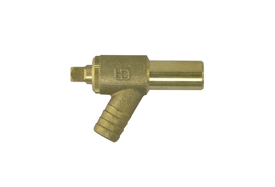 Drain cock 15 mm DZR Brass (plastic)