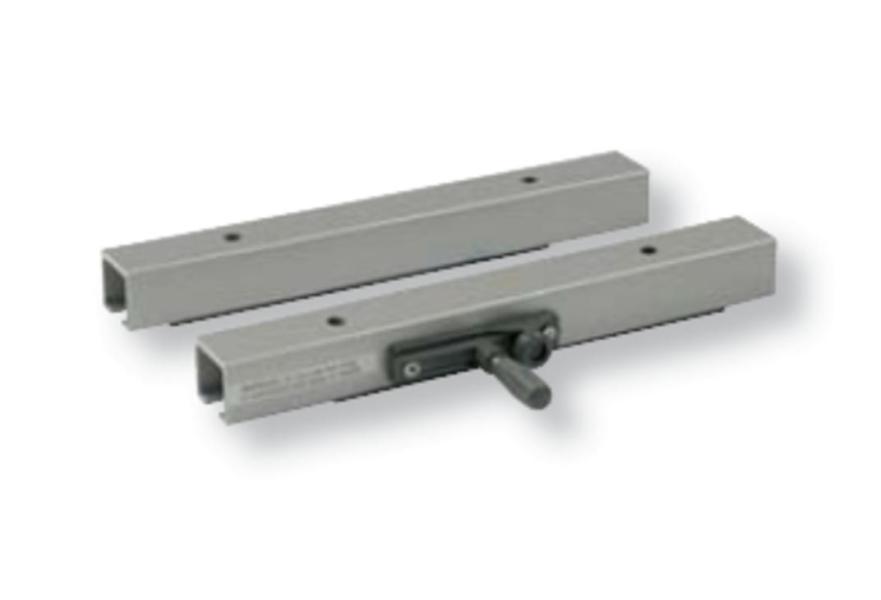 Seat slide 230mm lock at one rail 340x250mm (LxW) satin anodized aluminium (suits 07.03.0001 & 07.03.0002)
