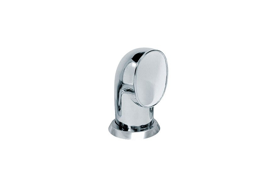 Ventilator cowl TOM316WR ID100 mm SS316 with white interior air flow area 78.5 cm2 includes ring & nut