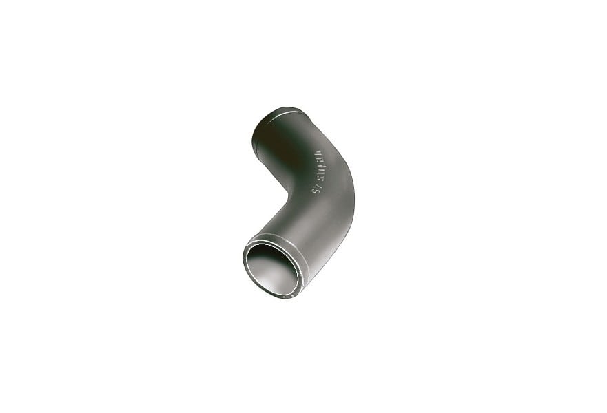 Hose connector plastic Dia. 75 mm 60 deg. bend (suitable for connection with rubber transom exhaust)