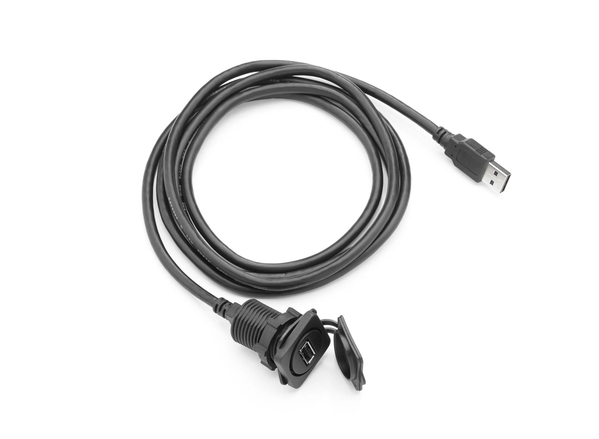 Cable USB port 6ft compatible with USB 2.0 and 3.0 suitable for panel mounting