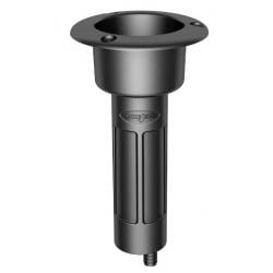 Rod cup holder ABS round top 0 deg. drain barb 3/8