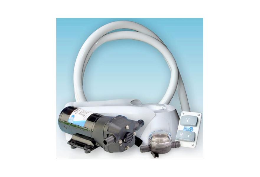 Kit toilet conversion (12V pump) to quiet flush for sea water application