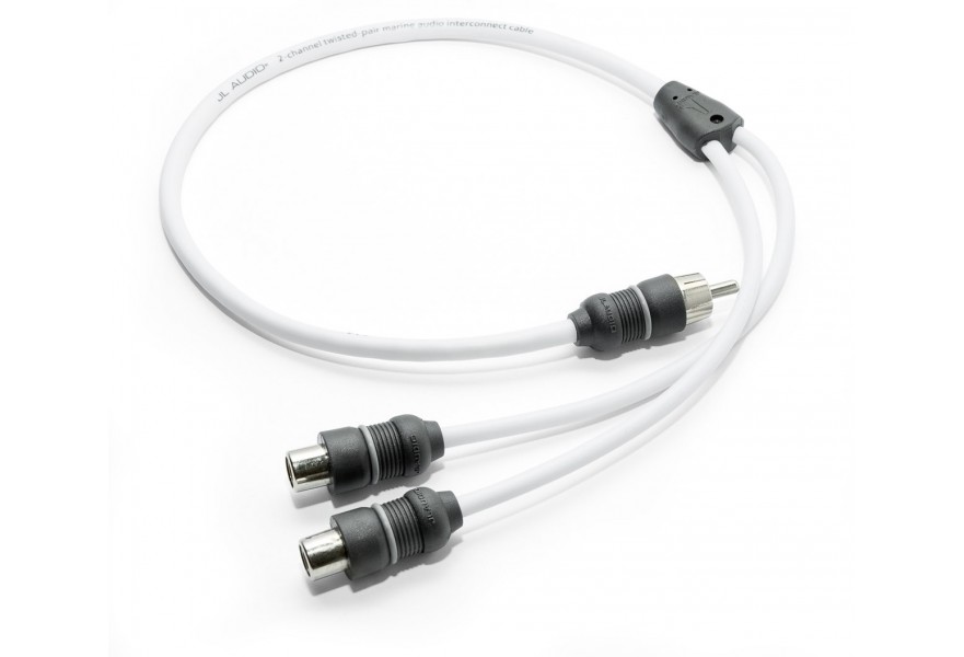 Cable-audio 2CH Y-adaptor 1 male to 2 female RCA with Brass connectors