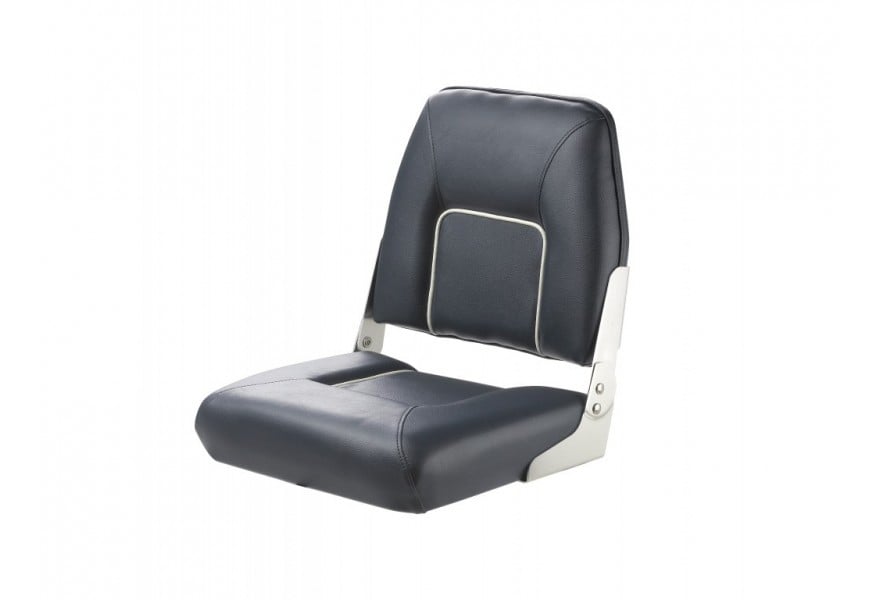 Seat deluxe FIRST MATE CHFSB foldable Blue with White seam artificial leather upholstery Suplied without pedestal. Fits all pedestals.