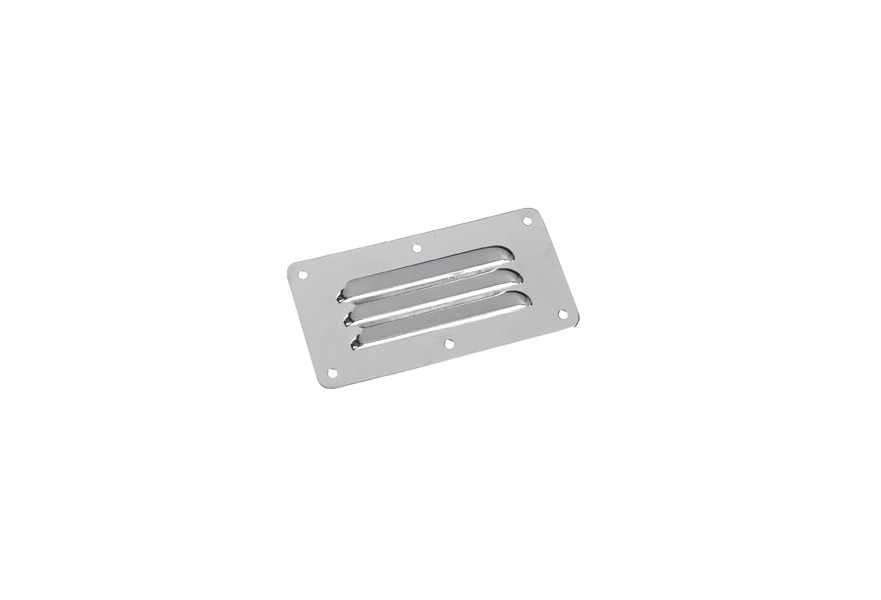 Vent louvred SS304 127 x 67mm electro polished