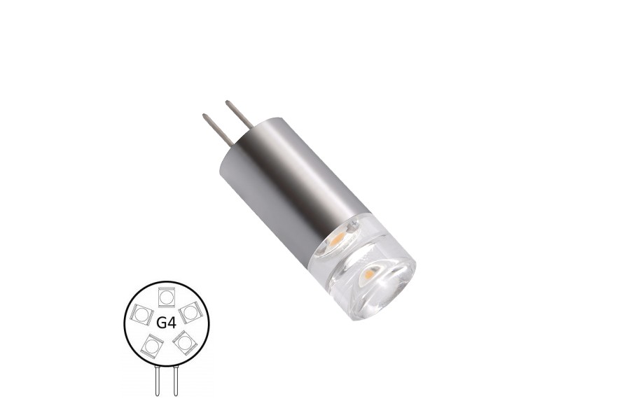 Bulb LED retrofit G4-XPE1-WW Omni 12-24V 1.3W G4 base with back pin