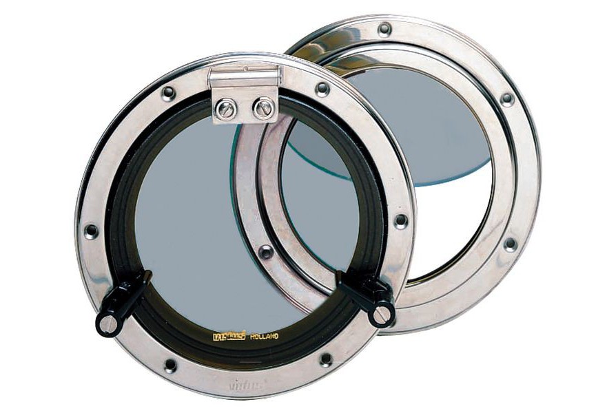 Porthole PQ52 Dia. 151 mm cut-out SS316 frame with mosquito screen CE certified A-II