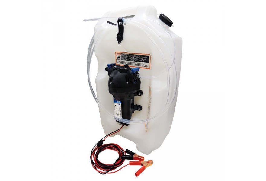 Pump oil changer 0.8 Gpm 12 V+13L flat tank & battery cable 1.8m