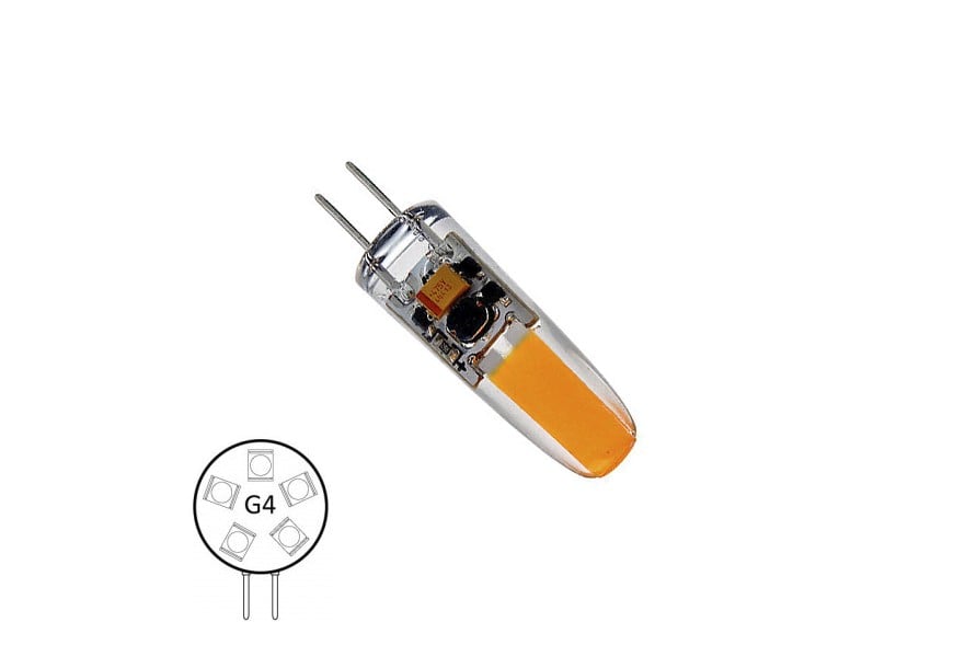Bulb LED retrofit G4-COB2-WW Omni 12-24V 1.5W G4 base with back pin