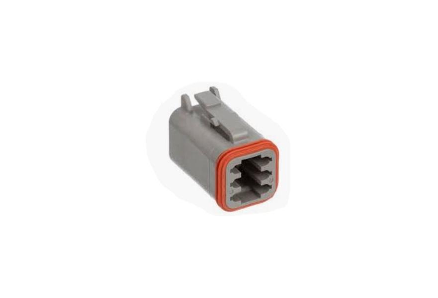 Kit plug for DT 6 cavity Deutsch connector for 20-24 AWG wire includes housing only (pack of 5pc)