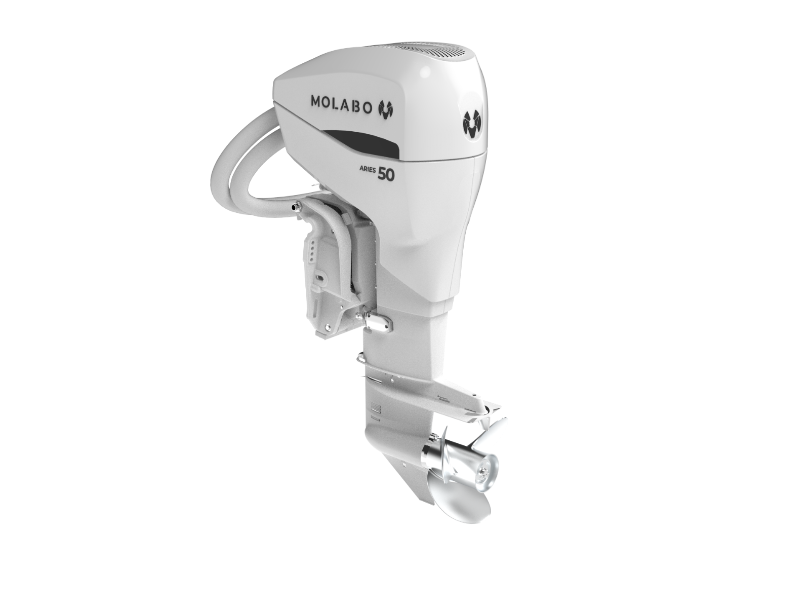 Engine outboard electric ARIES R50 IP65 50kW 48V - Shaft - L - White