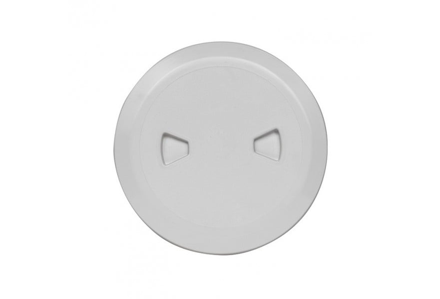 Deck Plate White ABS 108x162mm (IDxOD) self-centering thread with waterproof o-ring Octopussy Line