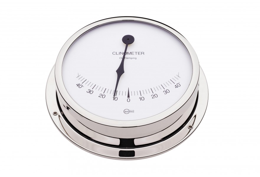 Inclinometers Chrome Dia. 155 Viking with Pointer Damping White Dial