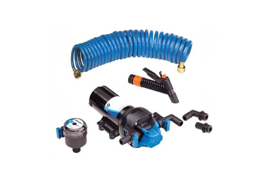 Pump washdown 5 Gpm 24 V 70psi + 7.6m hose coil hotshot series