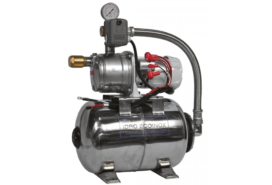 Pump IDRO ECOINOX 2 SS 0.45kW 400V 3PH 50Hz with 20L tank water pressure system