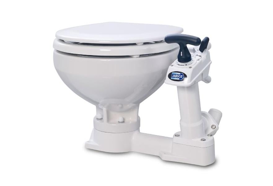 Toilet manual compact with upgraded ceramic bowl