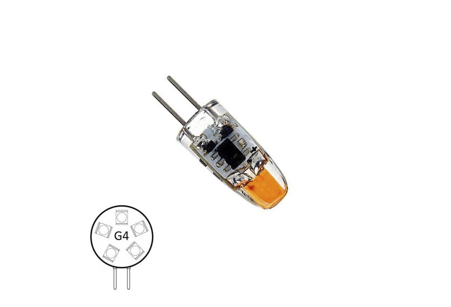 Bulb LED retrofit G4-COB1-WW Omni 12-24V 1W G4 base with back pin