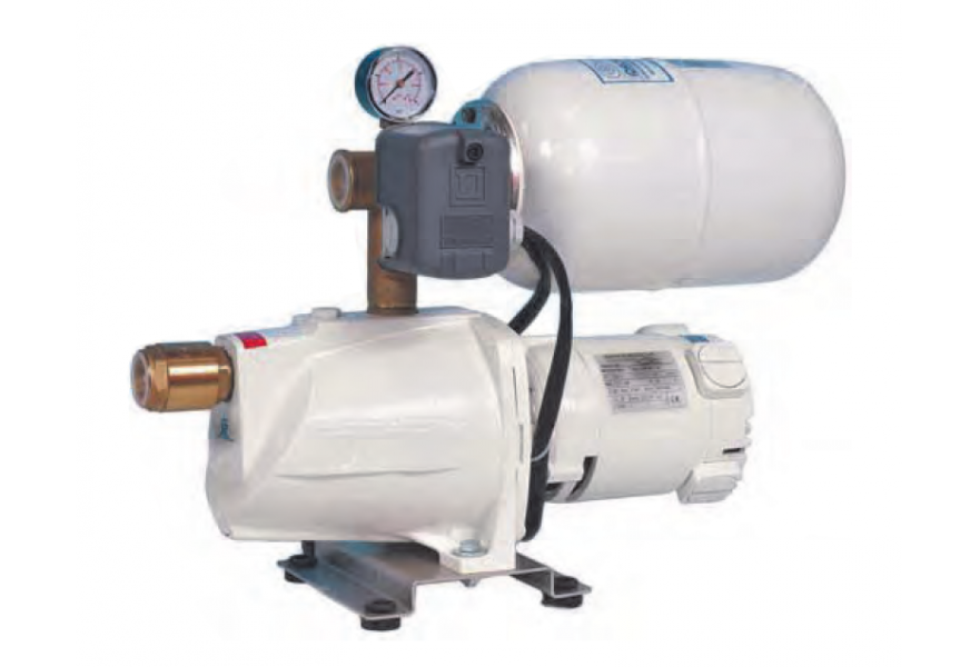 Pump Idromini Ecojet 1 BB 12 V 0.3 kW 45 Lpm with 5 L tank water pressure system