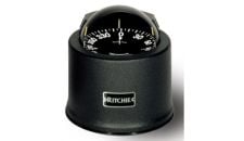 Compass SP-5C 12V binnacle mount 5 Flat-Card dial 12V Green night light built in compensator "Globe Master" Silver Note: Compasses are standard balanced for Zone 2