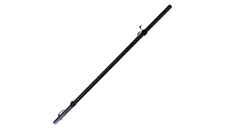 Pole black bow short telescopic 38mm retracts to 57 inches with internal rigging and clamp (Pair)