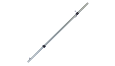 Pole silver 38mm telescopic carbon fiber with clamp (Pair)