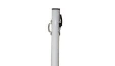 Pole white 38mm telescopic carbon fiber with clamp (Pair)