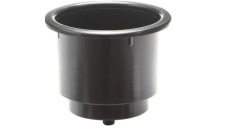 Cup holder with drain black 3-1/2"  