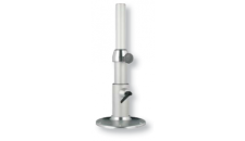 Table column manual 490-810mm adjustable height dia.76/60mm ribbed aluminium
