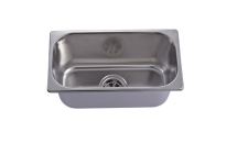 Sink rectangular SS 170x320x150mm mirror polished with drain cover without waste kit
