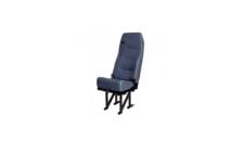 Seat helm low back without headrest -Grey upholstery -Powder coated steel -Complete with mounting bracket -Without armrests -Includes 2 point safety belt