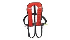 Lifejacket Inflatable Austral 180 Automatic Harness Red 1-Side Pvc Coating & Double Crutch Strap