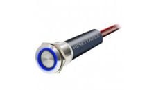 Switch BT5LEDSW-24BF On/Off 24V 5A Blue LED SS316 Resettable Push Button