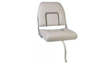 Seat deluxe FIRST MATE CHFSW foldable White with Blue seam artificial leather upholstery Fits all pedestals. Supplied without pedestal.