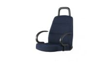 Seat helm "Michigan deluxe" black artificial leather upholstery fixed armrest & headrest adjustable backrest