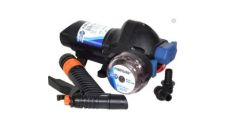Pump PARMax 3gpm 24V 50psi includes 2x19 mm straight hose barbs, strainer & trigger nozzle for washdown application