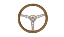 Steering Wheel type 56 Dia. 350 mm SS hub & spoke with teak rim