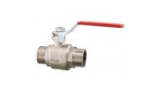 Valve ball 3/8" M-M Art1572 Brass (Nickel plated) PN40 full flow. Handle made of coated iron.