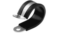 Clip rubber lined ID 5 mm SS304 band width 12 mm screw size 5.3 mm