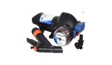 Pump PARMax 3gpm 24V 50psi includes 2x19 mm straight hose barbs, strainer & trigger nozzle for washdown application